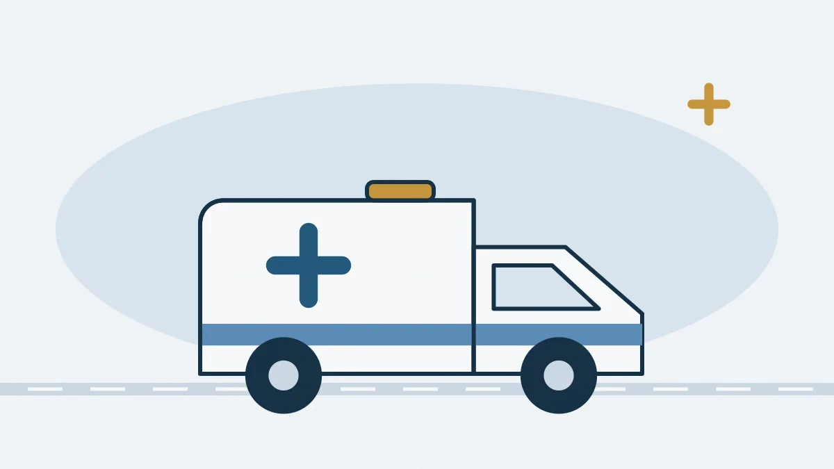 Une ambulance sur la route